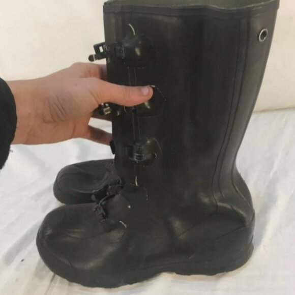 VTG MILITARY SURPLUS XCLUSIVE RUBBER US sz9 DLA100-89-C-4210 OVERBOOTS NM 01874 main image 11